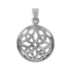 Sterling Silver Celtic Knot in Round Pendant